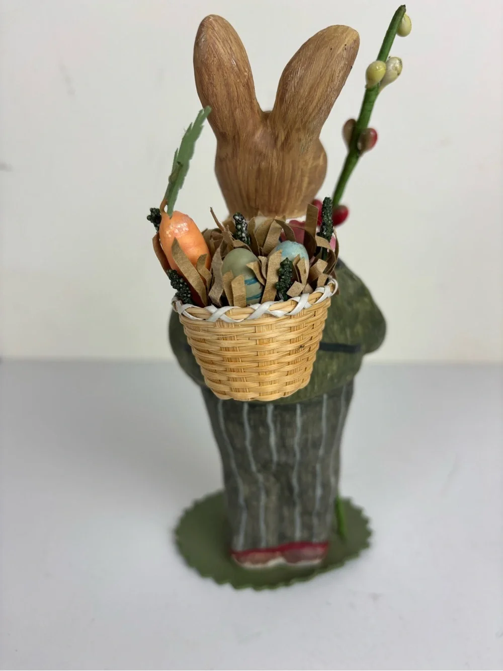 Hallmark Heirloom Bunny by Crista Couch-Dapper Rabbit w basket-8”